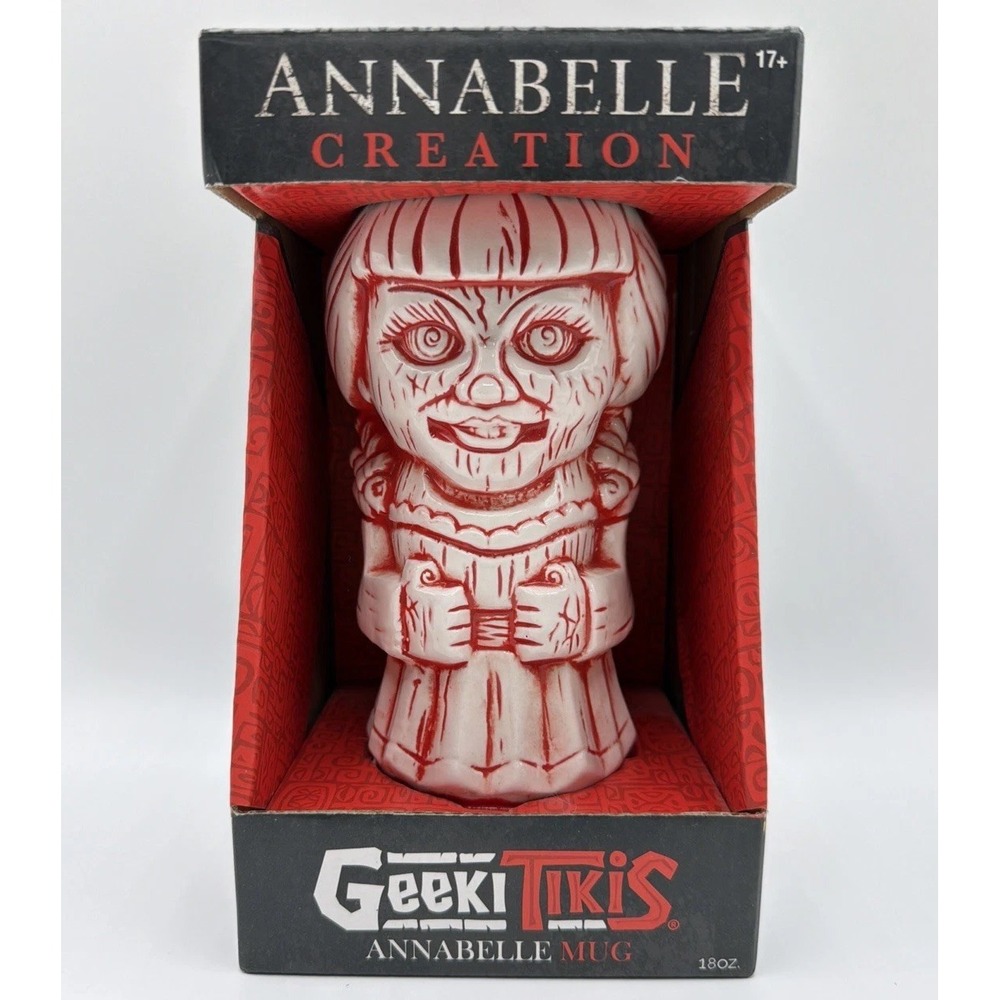 Geeki Tikis Annabelle Ceramic Tiki Mugs. New in Box.